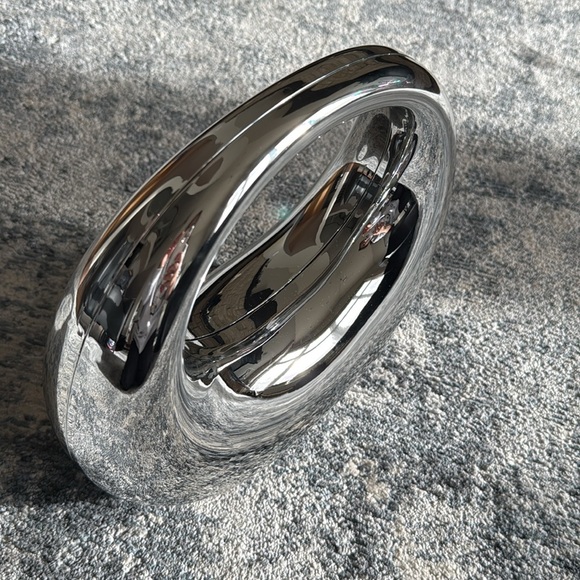 Metallic Crescent Acrylic Evening Purse - Picture 12 of 17